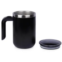 Caffe Hans Larsen Auto-Stirring Coffee Mug Black Open